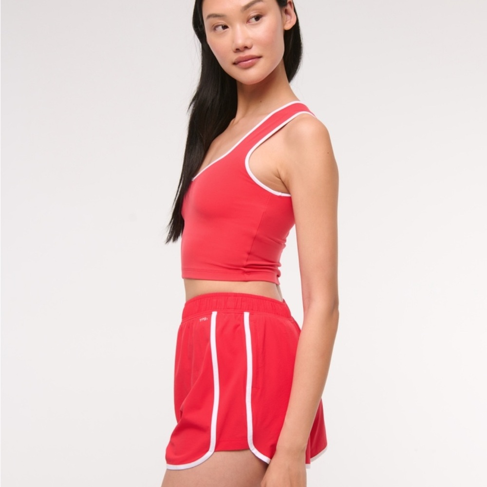 Abercrombie & Fitch Red Athletic Shorts